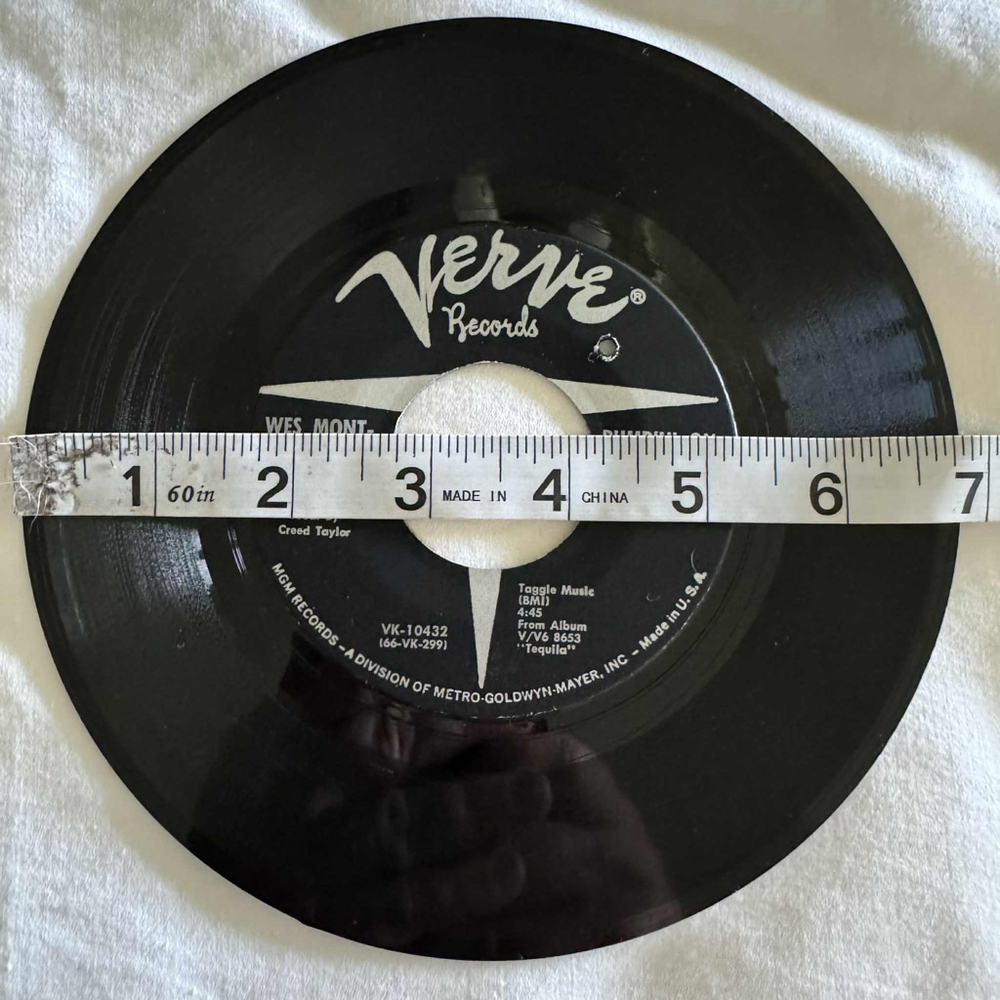 Unisex Verve Records Vinyl Record 7 inch Black